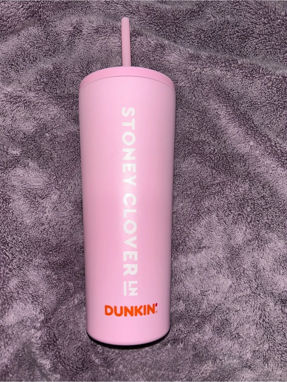 Pink DUNKIN' X Stoney Clover LN. Stainless Tumbler with Straw